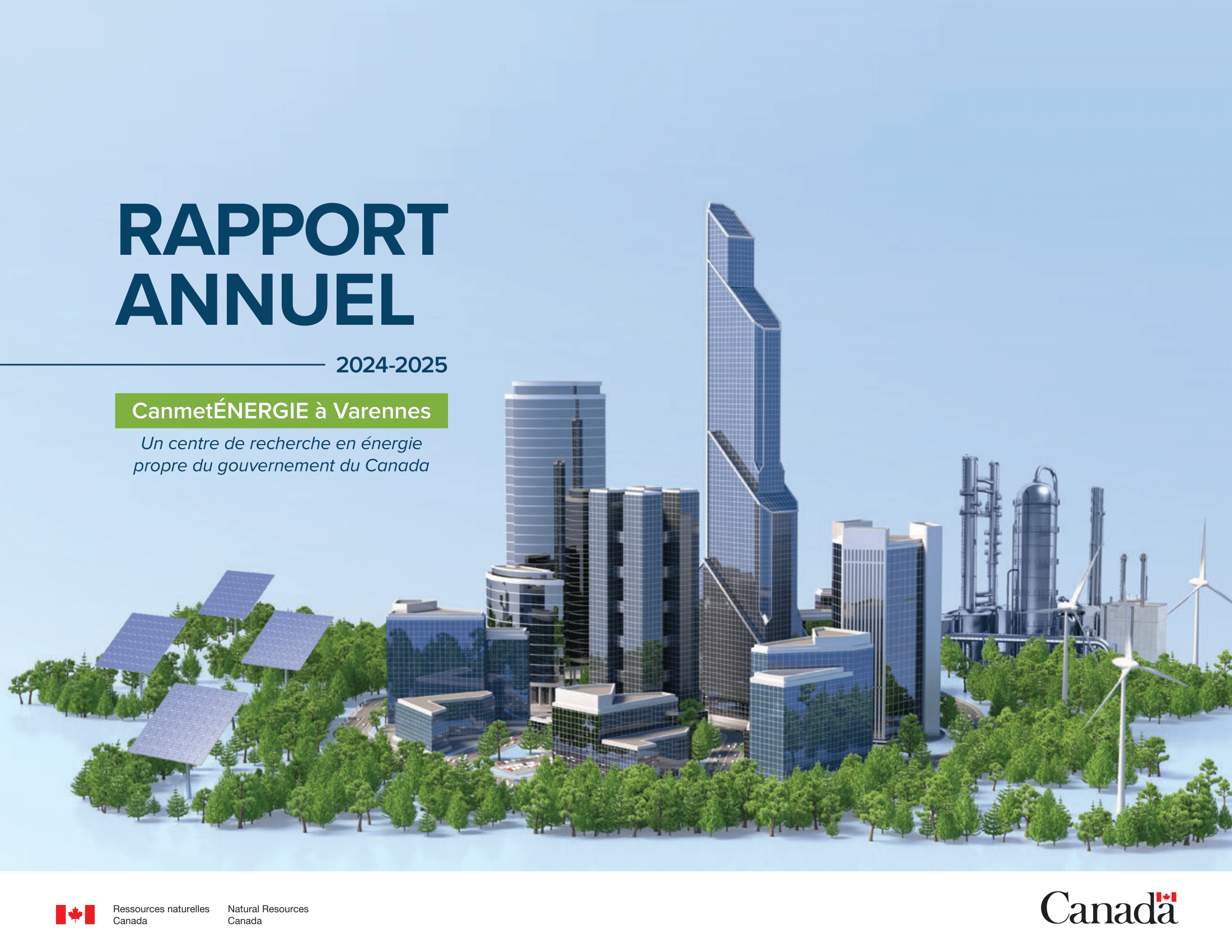  Image de la page couverture du Rapport annuel de CanmetÉNERGIE à Varennes