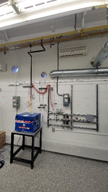 Équipement dans une installation d'essai d'hydrogène