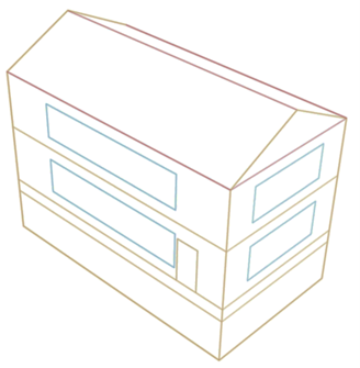 Single detached archetype with high fenestration