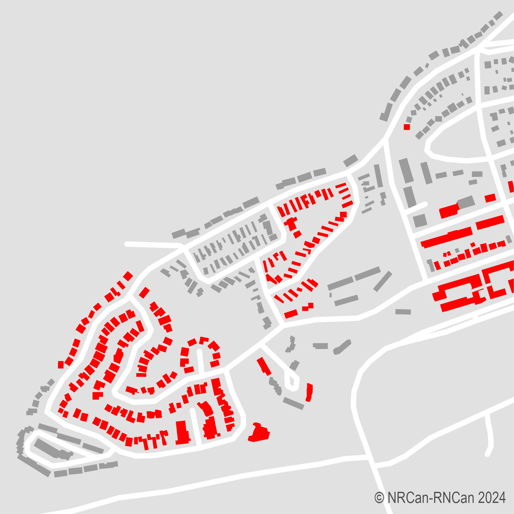 Carte du quartier de Jasper détruit par un incendie de forêt