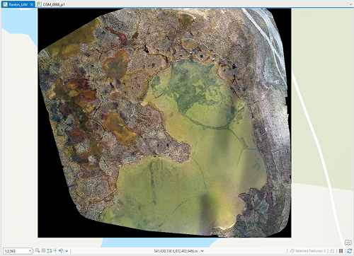 Orthoimage corrigée construite à partir d’images de drones