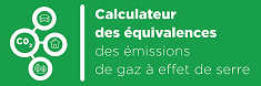 Calculatrice des équivalences d'émissions de gaz à  effet de serre