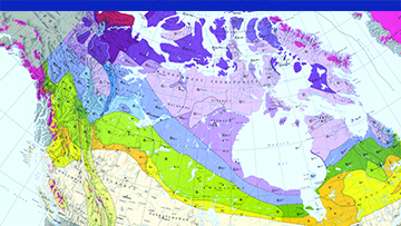 Une carte de l'Amérique du Nord