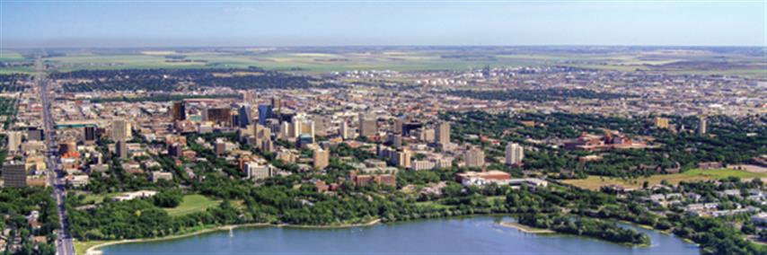 Photographie aérienne de Regina, en Saskatchewan