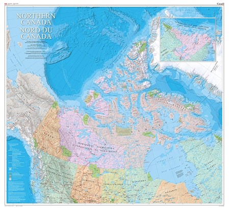 Une carte du nord du Canada