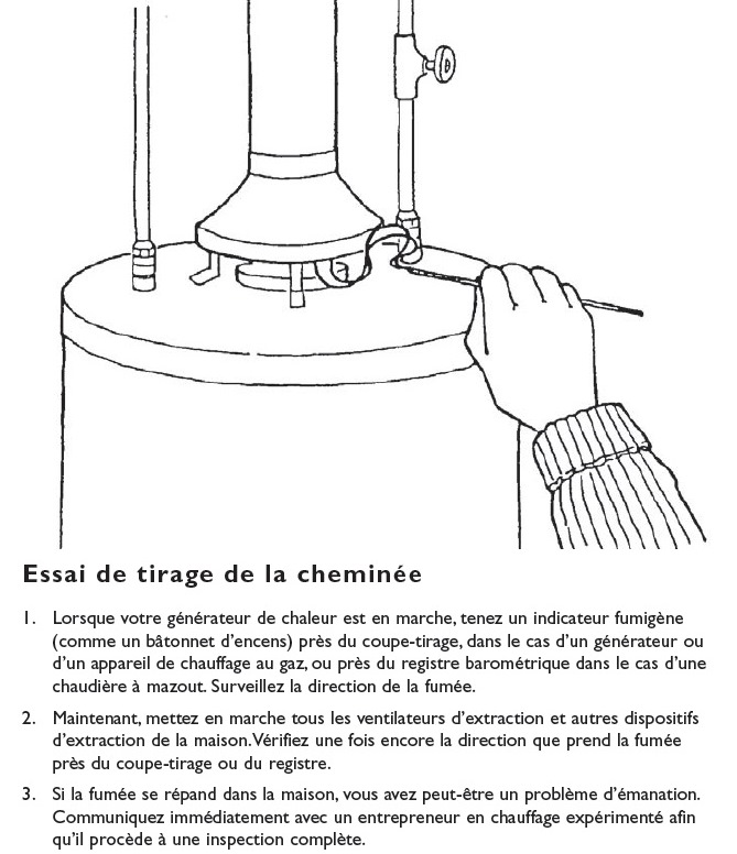 Figure 4 - Essai de tirage de la cheminée