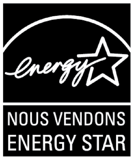 Le symbol NOUS VENDONS ENERGY STAR, verticale noir