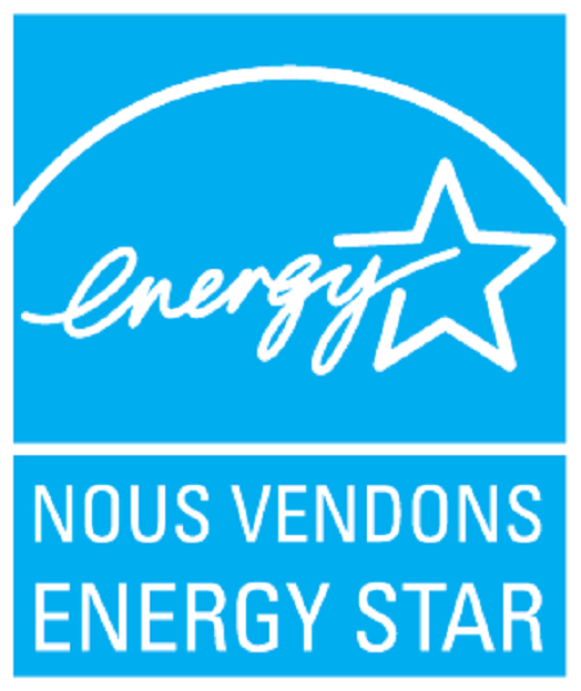 Le symbol NOUS VENDONS ENERGY STAR, verticale bleu (cyan) 