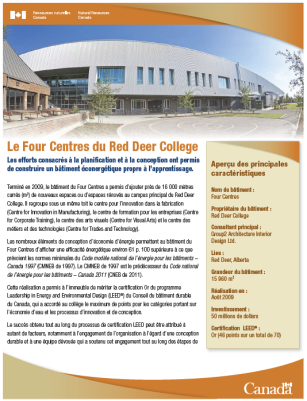 Image de l’étude de cas Le Four Centres du Red Deer College