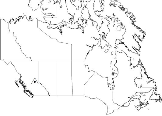 Carte du Canada illustrant les peuplements d’ Aleza Lake, en Colombie-Britannique, où l’on a mené un essai d’épandage de cendre de bois.