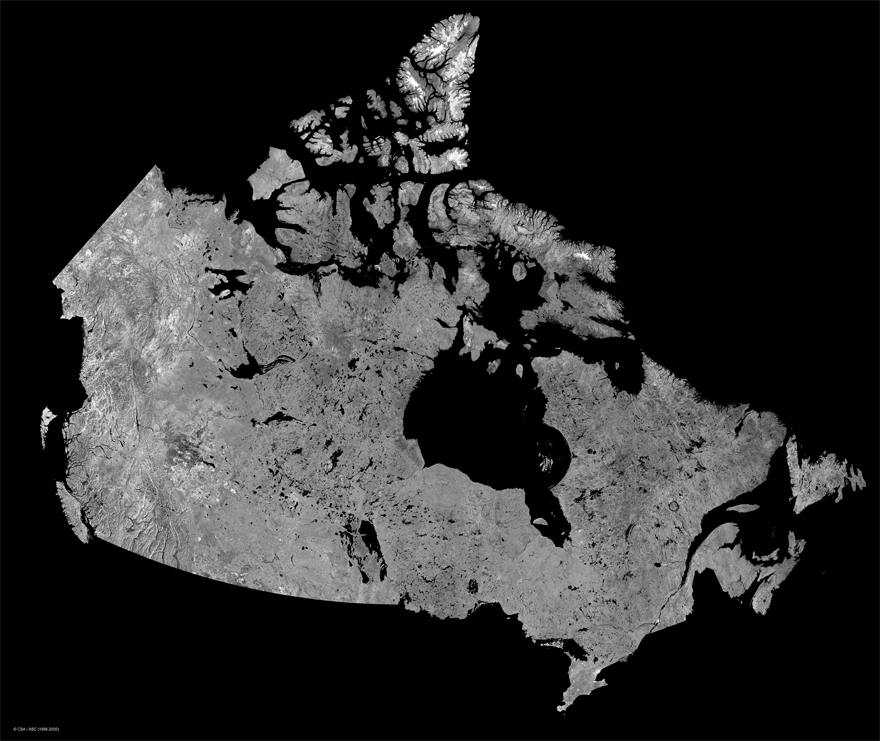 Radarsat-1 - carte du Canada