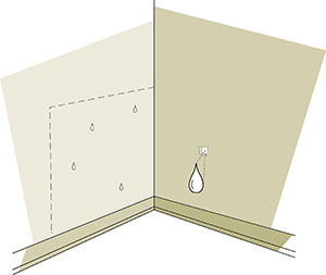 Figure 2-4 Pénétration de l’humidité par des trous dans l’enveloppe du bâtiment