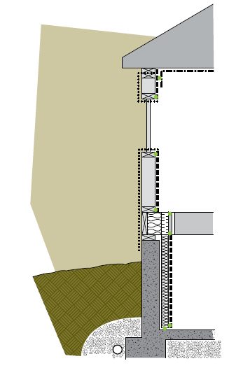 Figure 2-9 Le pare-air est un système qui joint plusieurs composants du bâtiment