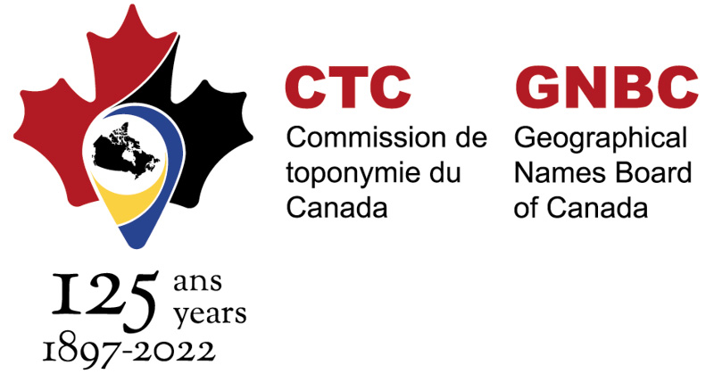 Commission de toponymie du Canada  (125 ans) 1897-2022/Geographical Names Board of Canada (125 years) - Logo