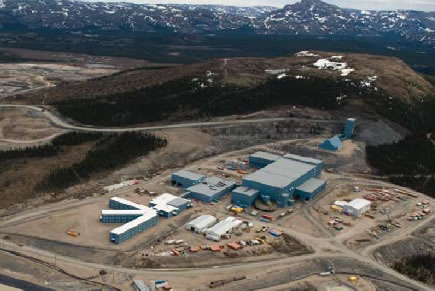 Photo du site minier de Vale dans la baie de Voisey, Terre-Neuve-et-Labrador