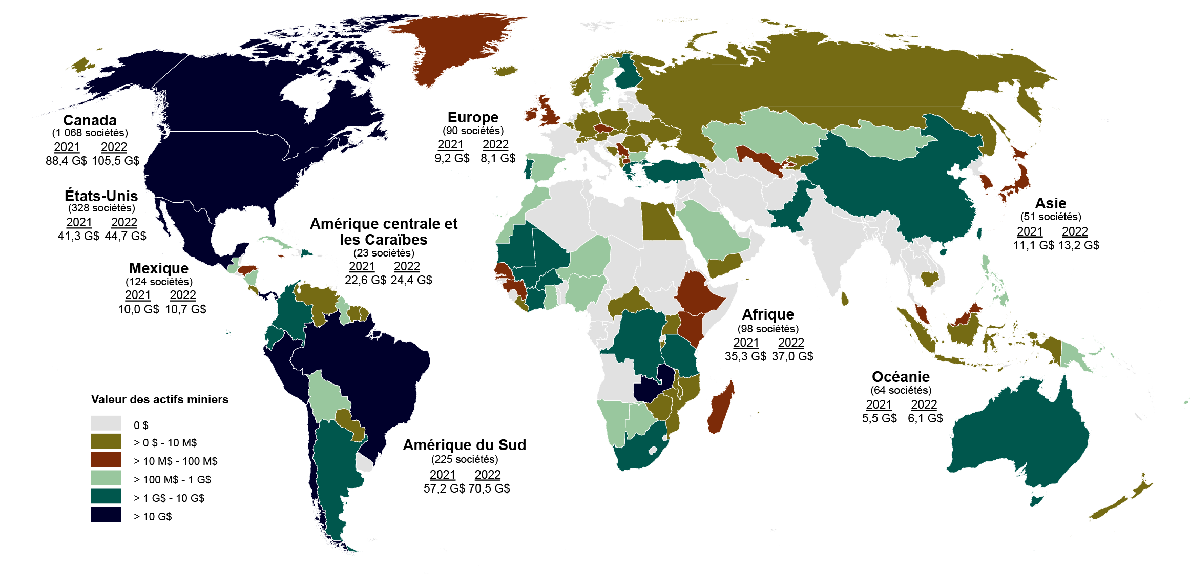 Figure 1 : répartition géographique des AMC, en 2022 (dpr)