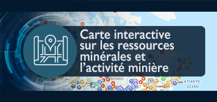 Carte interactive sur les ressources minérales et l'activité ministere