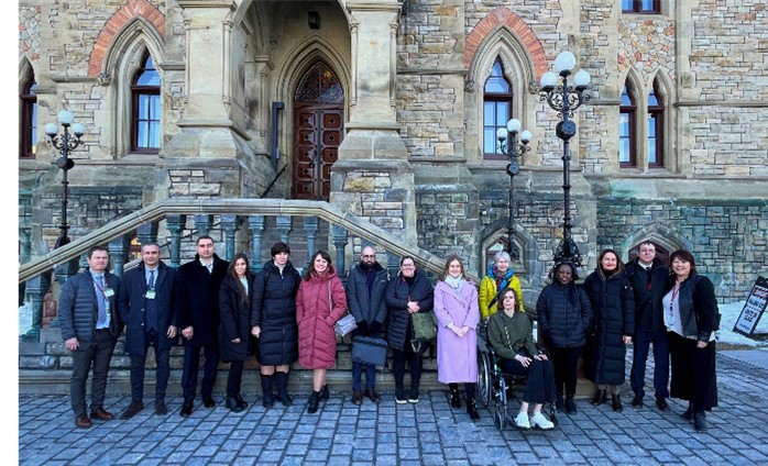 Des employés de RNCan et des participants du PSCU lors d’un événement du PSCU au Parlement à Ottawa