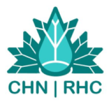 Icône représentant une feuille d'érable et une goutte d'eau, entrelacées par des lignes représentant des rivières. L'acronyme RHC se trouve ci-dessous.