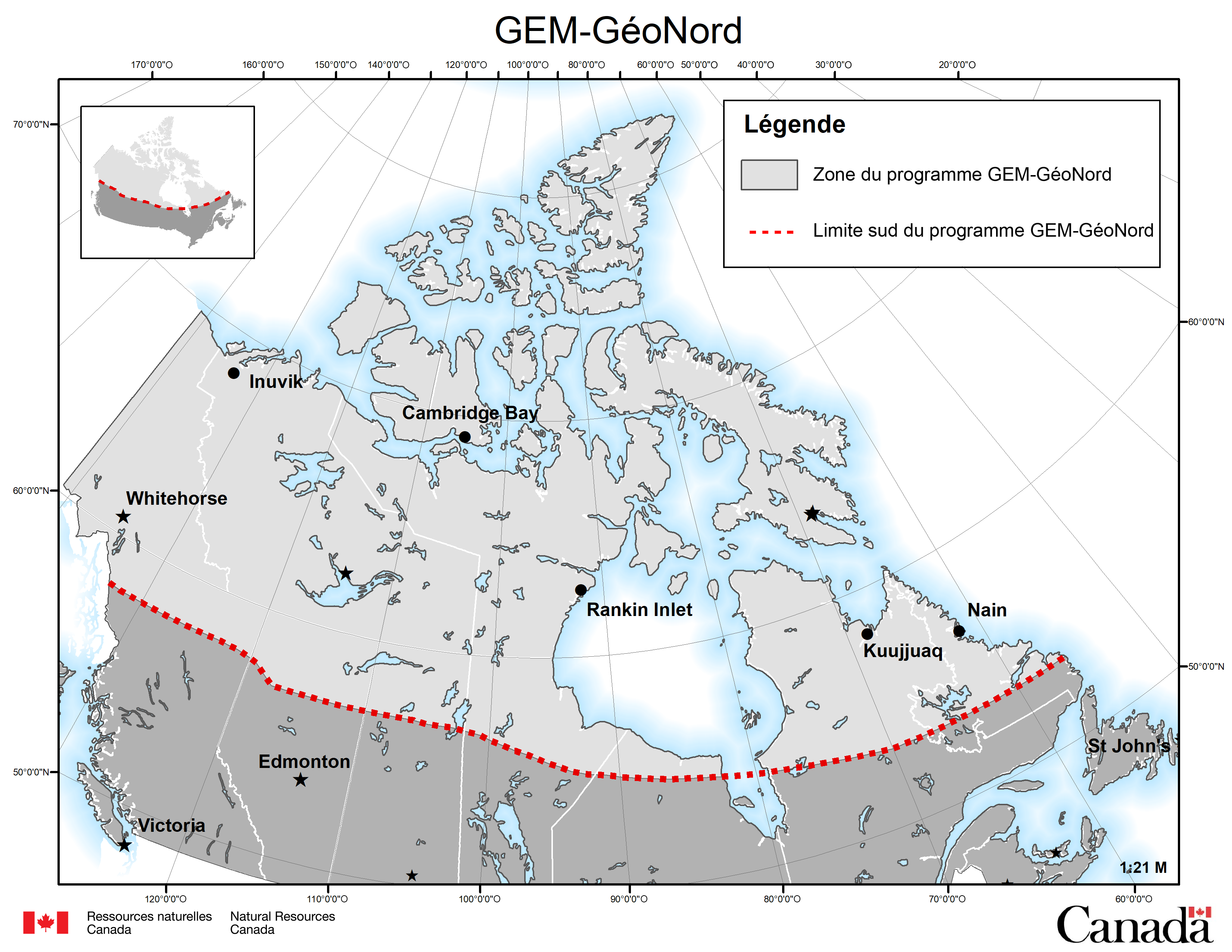 Image d'une carte du Canada