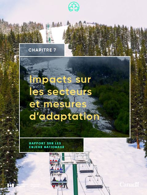 Couverture du rapport sur laquelle apparaît le texte suivant : Le Canada dans un climat en changement : Enjeux nationaux